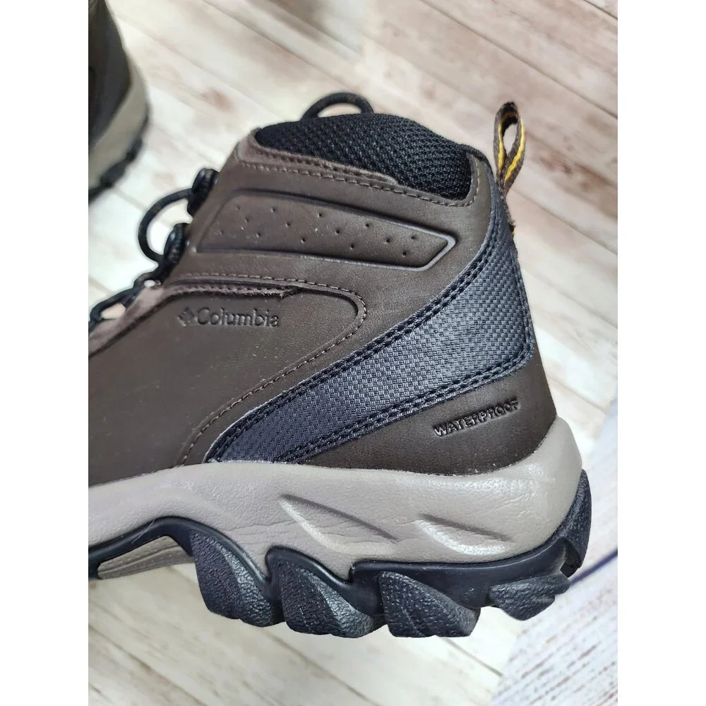 Columbia Newton Ridge 2 Boot Mens 9.5 Mid Brown Leather Hike Waterproof BM3970 - Picture 8 of 9